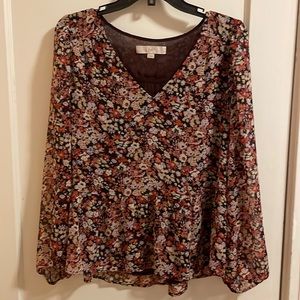 EUC LOFT floral blouse, size medium